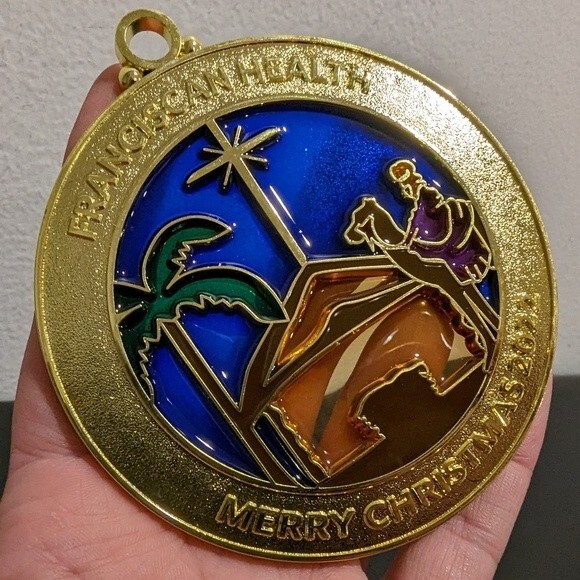 Franciscan Health Metal and Stained Glass Christmas Ornaments 2020 and 2022 - Picture 5 of 10